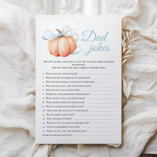 Pumpkin Theme Baby Showdusche Vater Jokes Activity