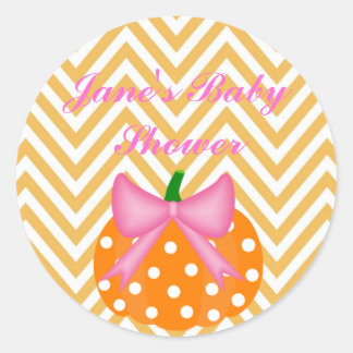 Pumpkin Themed Baby Duschaufkleber Runder Aufkleber
