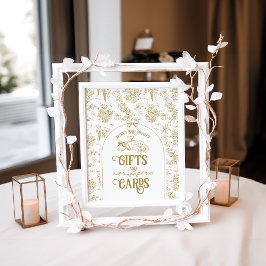 Pumpkin Toile Floral Neutral Baby Dusche Geschenke Poster