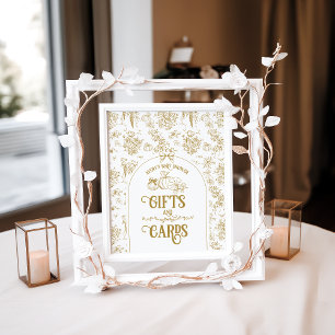 Pumpkin Toile Floral Neutral Baby Dusche Geschenke Poster