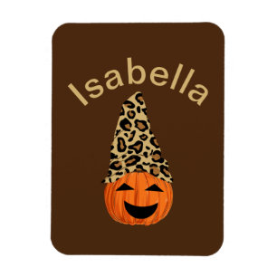 Pumpkin trägt einen Leopardenhut Magnet