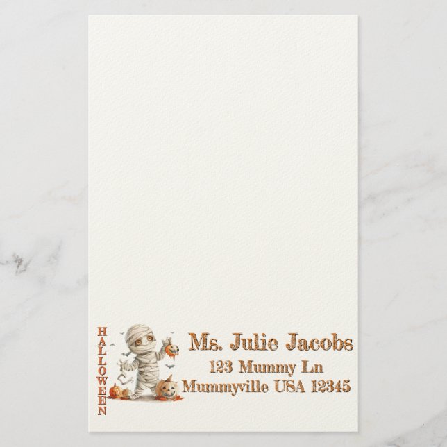 Pumpkin-Tropfen - Mama mit einer süßen Pflege Briefpapier (Vorderseite)