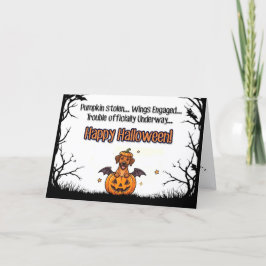 Pumpkin Trouble Pup – Happy Halloween Feiertagskarte
