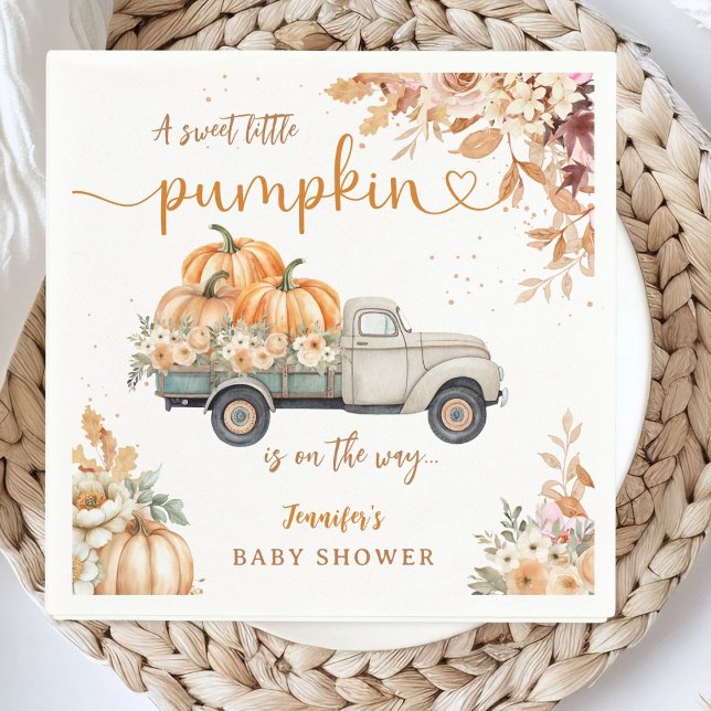 Pumpkin Truck Baby Showdown Party Paper Serviette (Von Creator hochgeladen)