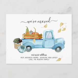 Pumpkin Truck Herbst Ankündigung Postkarte