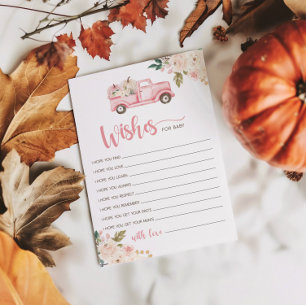 Pumpkin Truck Kinderdusche wünscht eine Babykarte Einladung