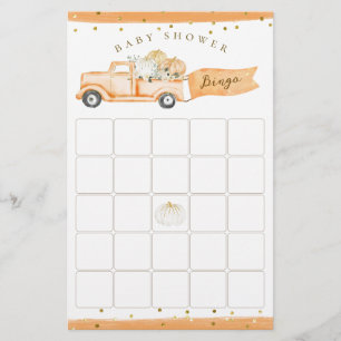 Pumpkin Truck Modern Fall Baby Duschspiel