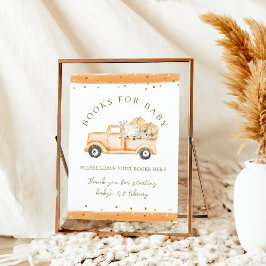Pumpkin Truck Modernes Fall Baby Duschbücher Poster