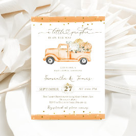 Pumpkin Truck Modernes Fall Baby Dusche Einladung