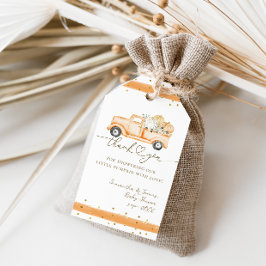 Pumpkin Truck Modernes Fall Baby Dusche Geschenkanhänger