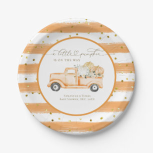 Pumpkin Truck Modernes Fall Baby Dusche Pappteller