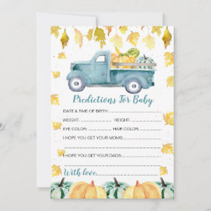 Pumpkin Truck Vorhersagen für Baby Shower Game Einladung