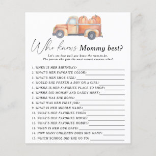 Pumpkin Truck - Wer kennt das beste Spiel der Mama