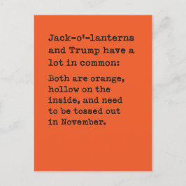 Pumpkin & Trump Halloween Joke Postkarte