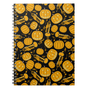 Pumpkin Trumpet Musiknoten Notebook Notizblock