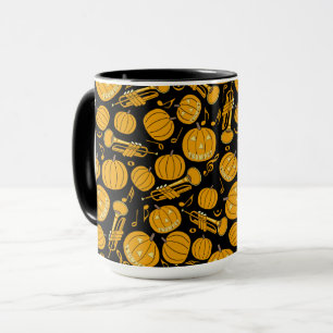 Pumpkin Trumpet Musiknoten Tasse