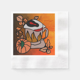 Pumpkin und Augenbrauen für Perfektion Serviette