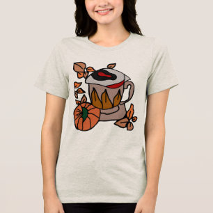 Pumpkin und Augenbrauen für Perfektion Tri-Blend Shirt