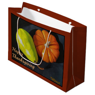 Pumpkin und Birne große Geschenktasche Geschenktüte