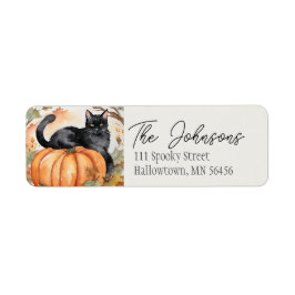 Pumpkin und Black Cat Halloween-Herbstadresse
