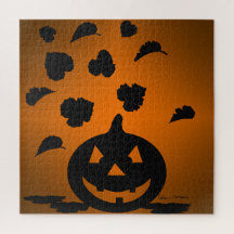 Pumpkin und Blätter Silhouette