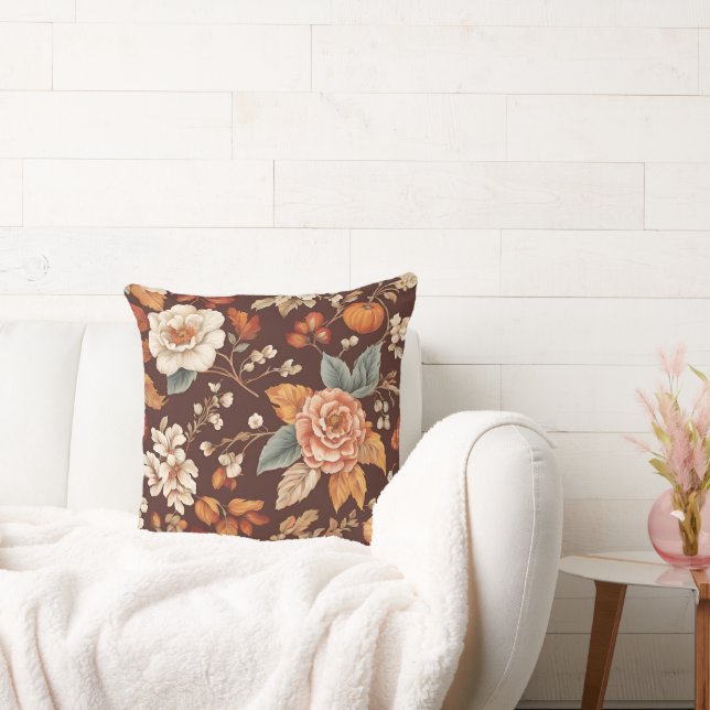 Pumpkin und Blume im Herbst Kissen (Liege)