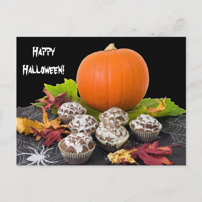 Pumpkin und Cupcakes Postcard Postkarte (Vorderseite)