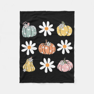 Pumpkin und Daisy Blume Niedlichen Fall Halloween Fleecedecke