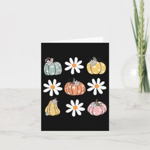 Pumpkin und Daisy Blume Niedlichen Fall Halloween Karte