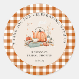 Pumpkin und Gewürz und alles Nizza Baby Dusche Runder Aufkleber