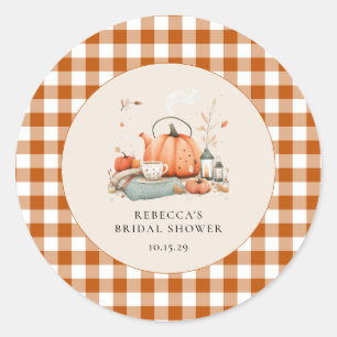 Pumpkin und Gewürz und alles Nizza Baby Dusche Runder Aufkleber