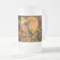 Pumpkin und Mum Arrangement Mattierte Tasse