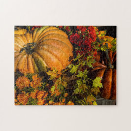Pumpkin- und Mum-Arrangement Puzzle