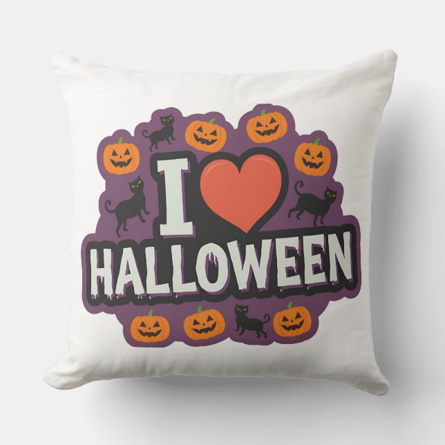 Pumpkin und Rotes Herz Kissen Kissen: Gemütliches  (Vorderseite)