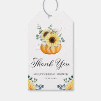 Pumpkin und Sonnenblumen Brautparty Vielen Dank