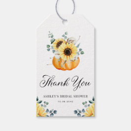 Pumpkin und Sonnenblumen Brautparty Vielen Dank Geschenkanhänger