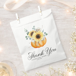 Pumpkin und Sonnenblumen Fall Baby Dusche Vielen D Geschenktütchen