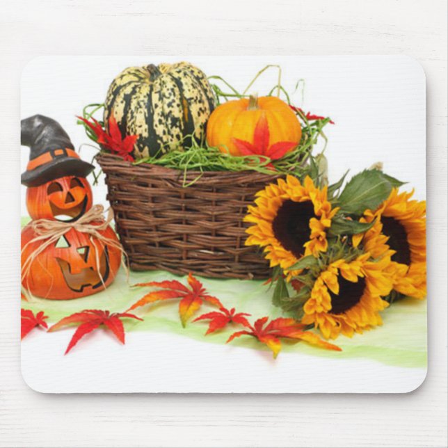 Pumpkin und Sonnenblumen Mousepad (Vorne)