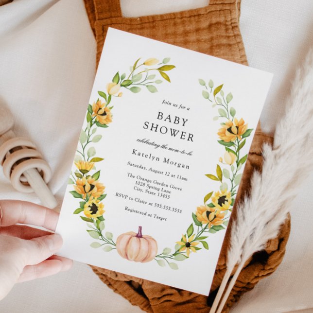 Pumpkin und Sonnenblumendusche Einladung (Von Creator hochgeladen)