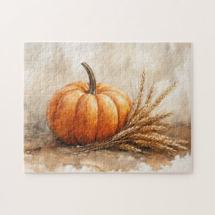 Pumpkin und Weizen ernten Stillleben Puzzle