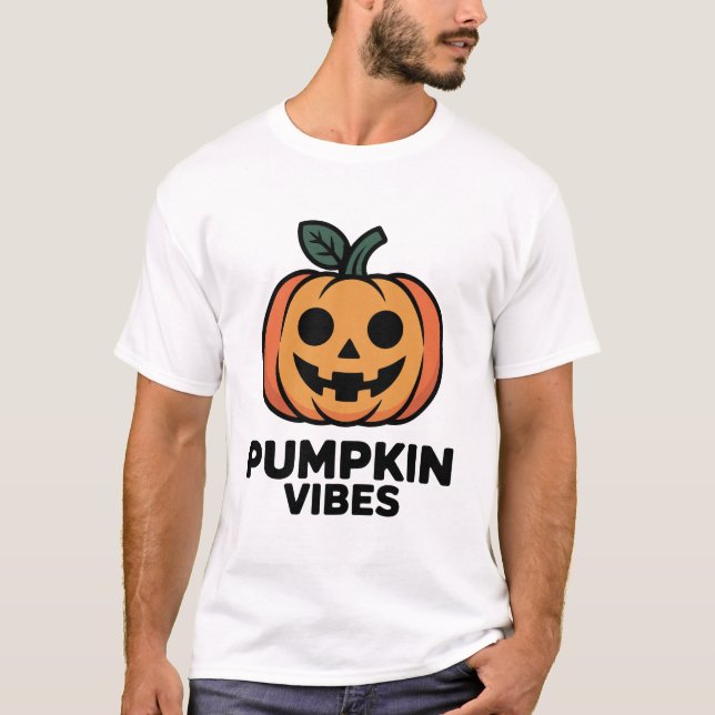 Pumpkin Vibes Halloween T - Shirt (Vorderseite)