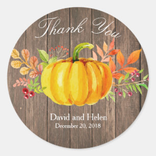 Pumpkin Vielen Dank, dass Sie runder Sticker rusti
