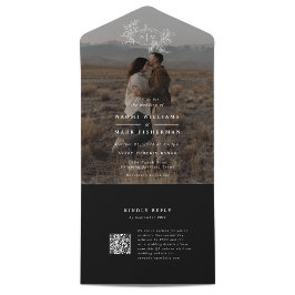 Pumpkin Vines Foto Hochzeitsmonogramm mit UAWG All In One Einladung