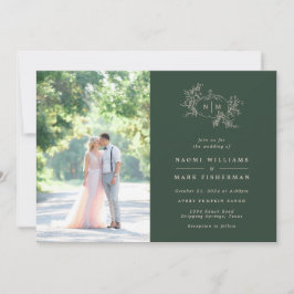 Pumpkin Vines Monogram Wedding Einladung