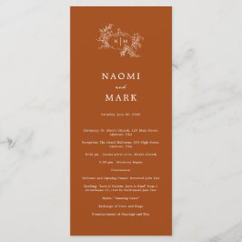 Pumpkin Vines Wedding Program Programm