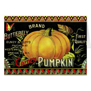 Pumpkin-Vintag-Etikett