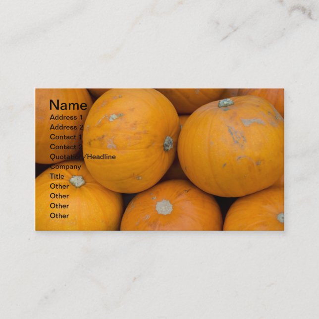 Pumpkin-Visitenkarte Visitenkarte (Vorderseite)