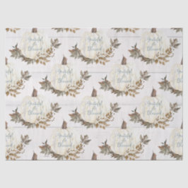 Pumpkin w Herbstlaubs Dankbarkeit an gesegnete Skr Seidenpapier