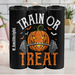 Pumpkin-Wägezug oder Leckerei Thermosbecher