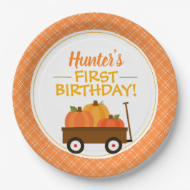 Pumpkin Wagon Fall Birthday Party Pappteller